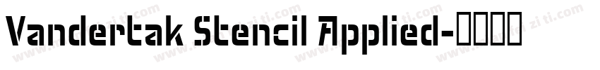 Vandertak Stencil Applied字体转换